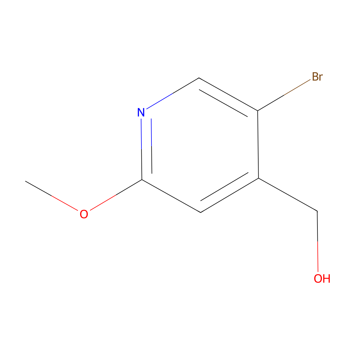 5-Bromo-2-methoxypyridine-4-methanol molecular structure, CAS 1227589-24-3