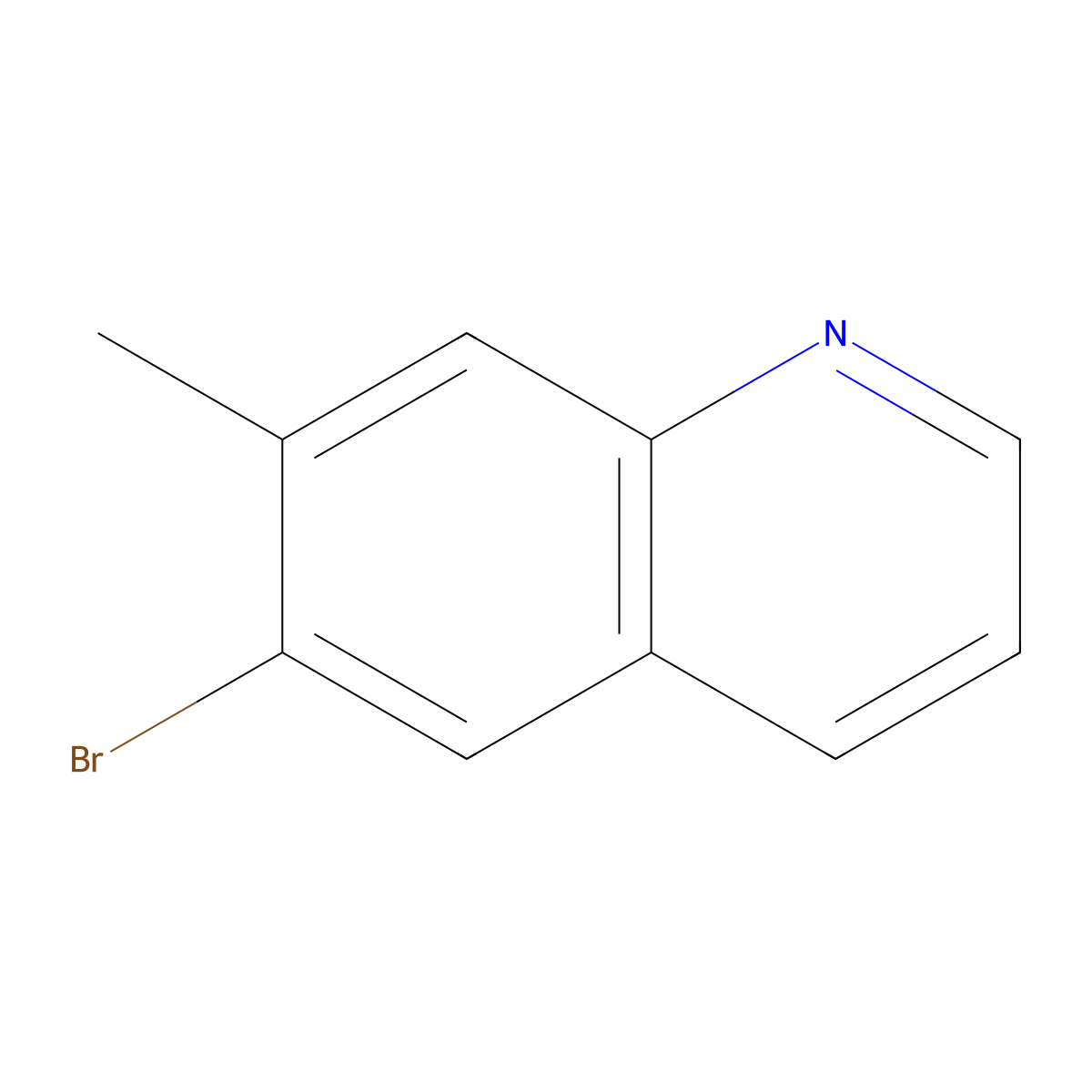6-Bromo-7-methylquinoline molecular structure, CAS 122759-89-1