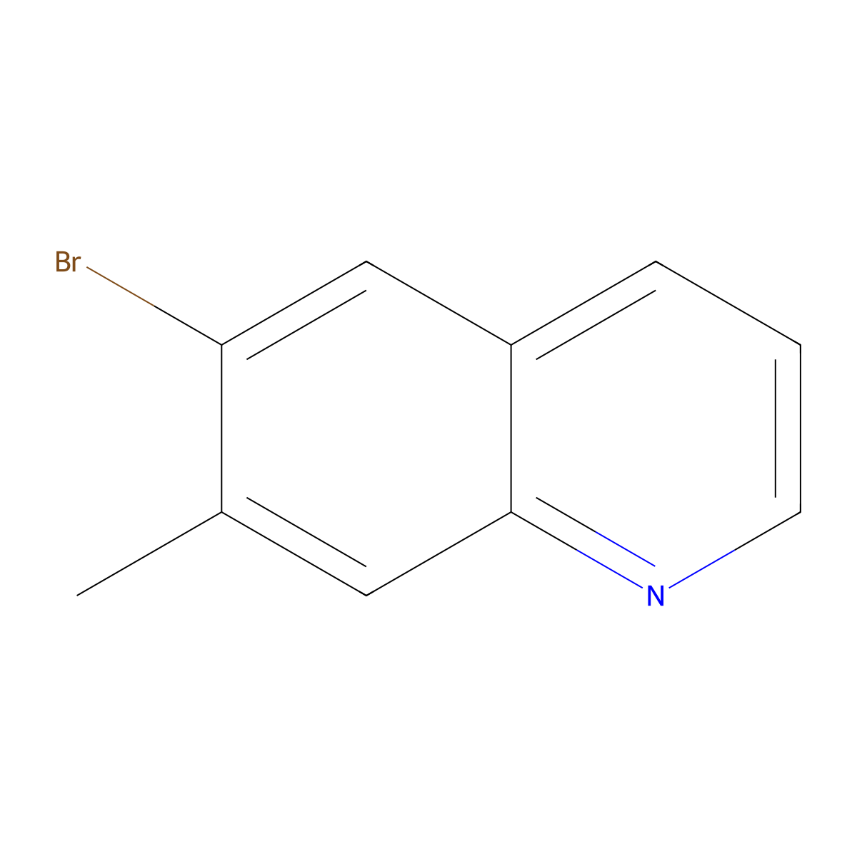 6-Bromo-7-methylquinoline molecular structure, CAS 122759-89-1