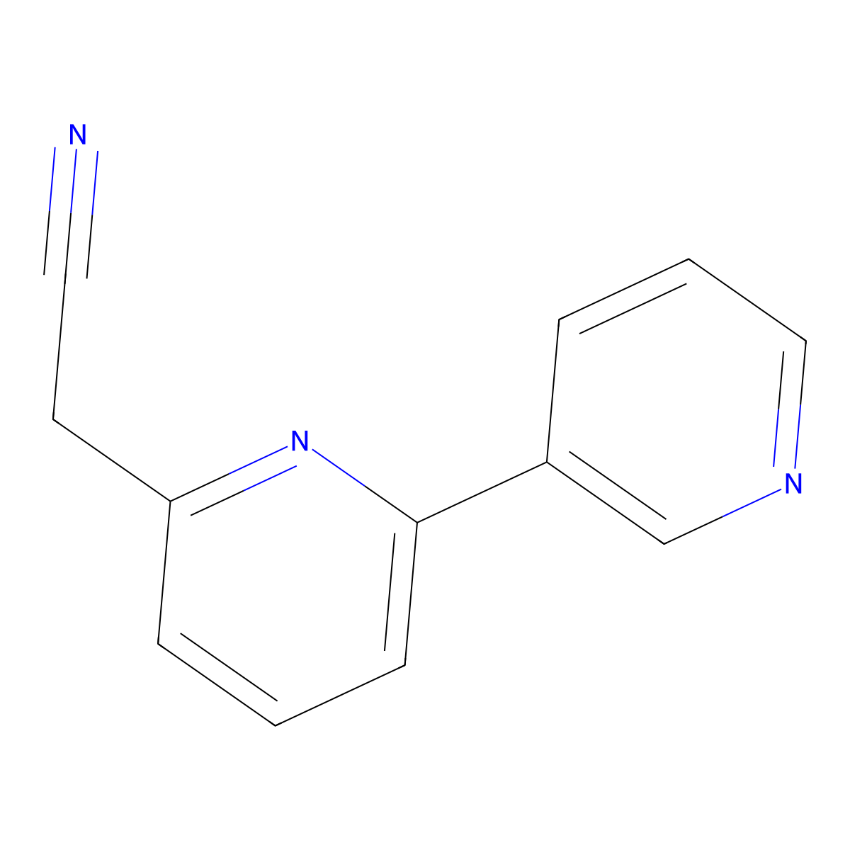 2-(6-Pyridin-3-yl-2-pyridinyl)acetonitrile molecular structure, CAS 1227591-36-7