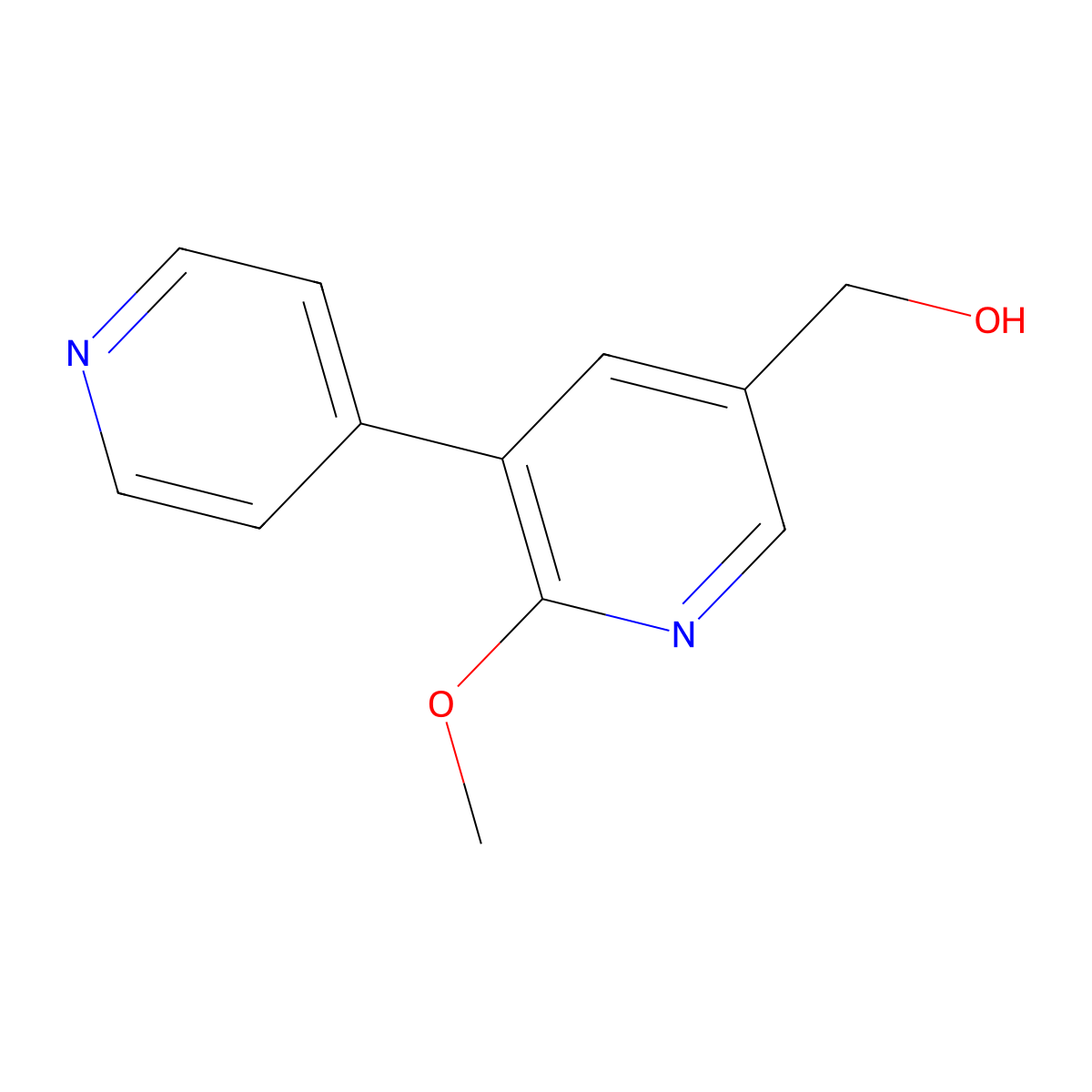 (2-Methoxy-[3,4'-bipyridin]-5-yl)methanol molecular structure, CAS 1227591-83-4