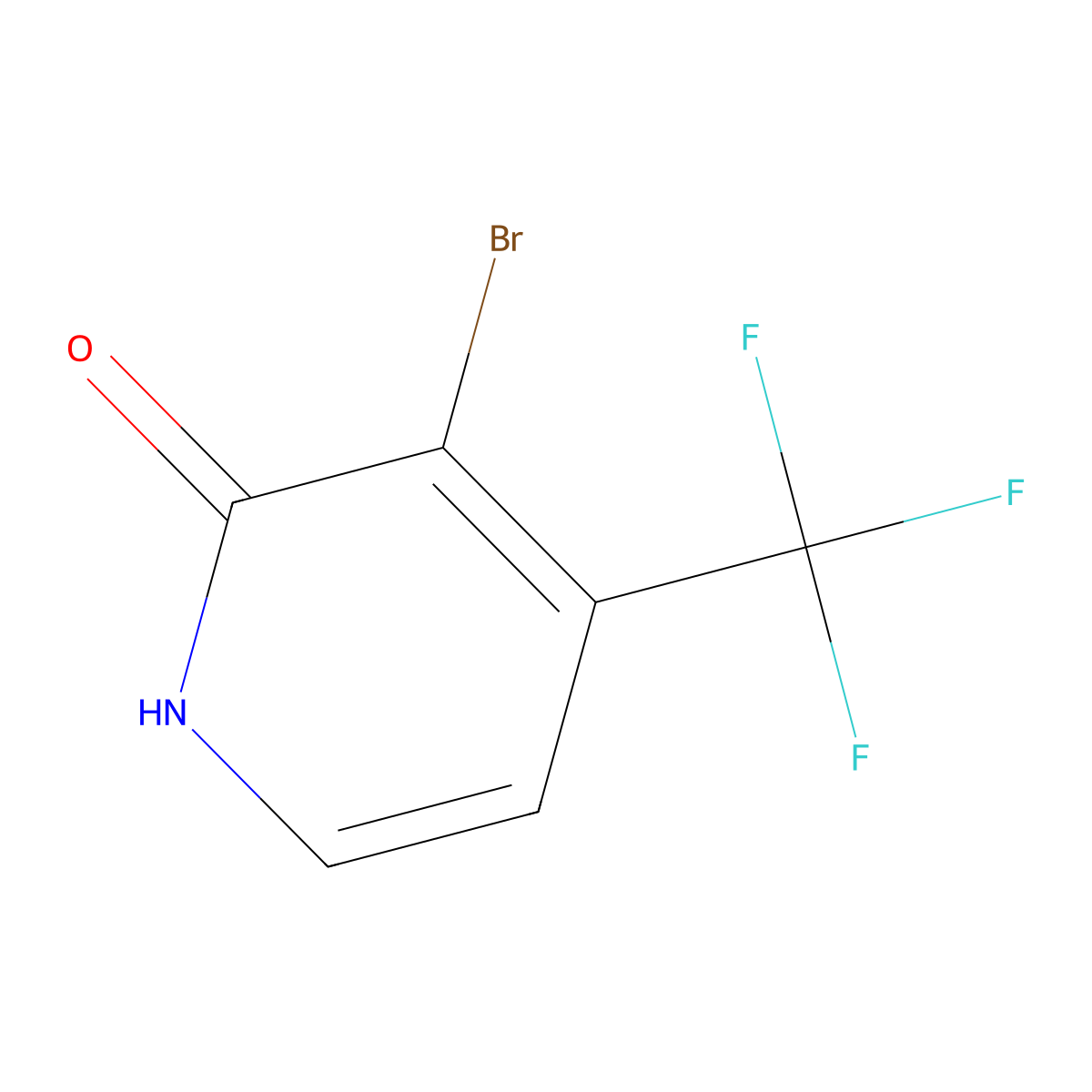 3-Bromo-2-hydroxy-4-(trifluoromethyl)pyridine molecular structure, CAS 1227591-86-7