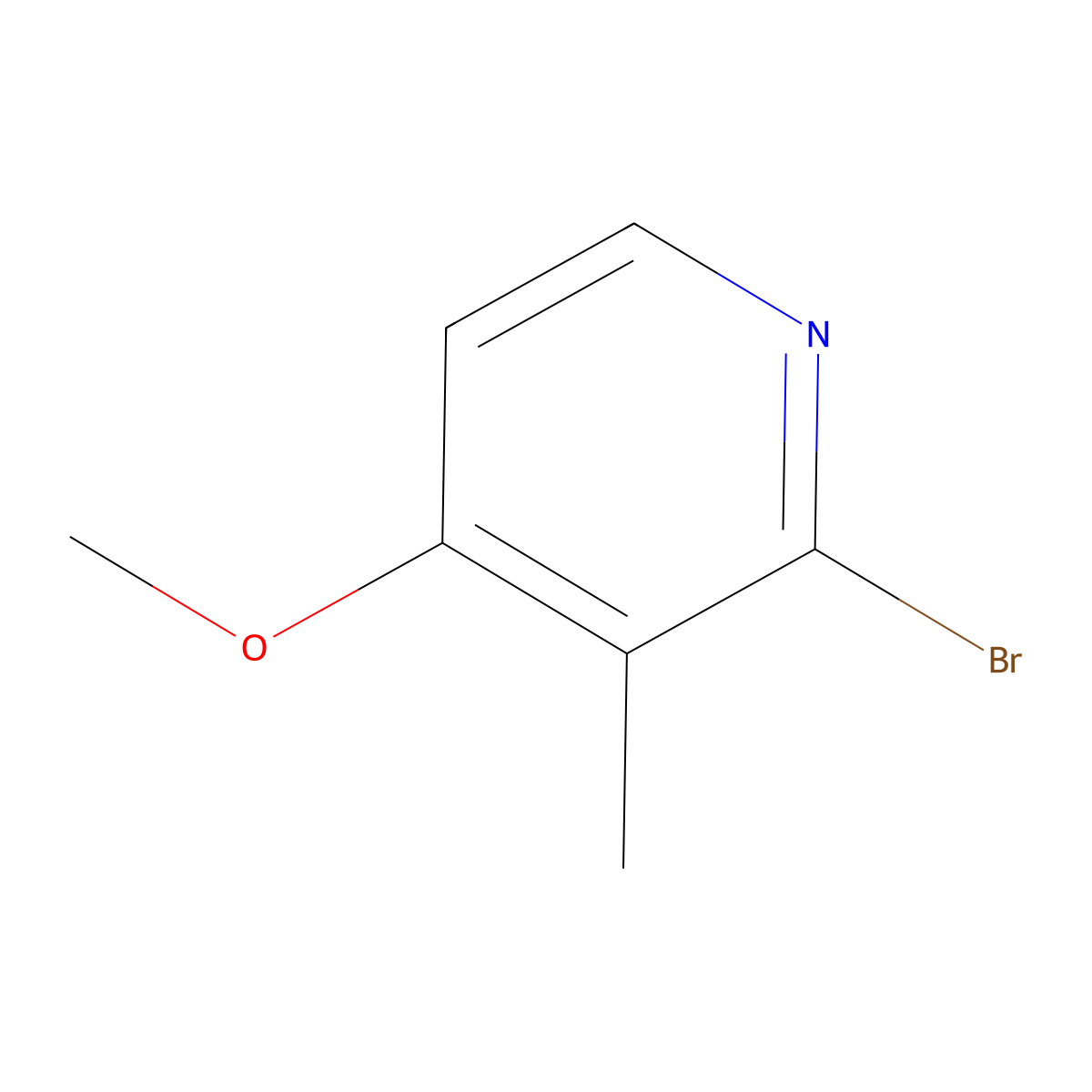 2-Bromo-4-methoxy-3-methylpyridine molecular structure, CAS 1227592-43-9