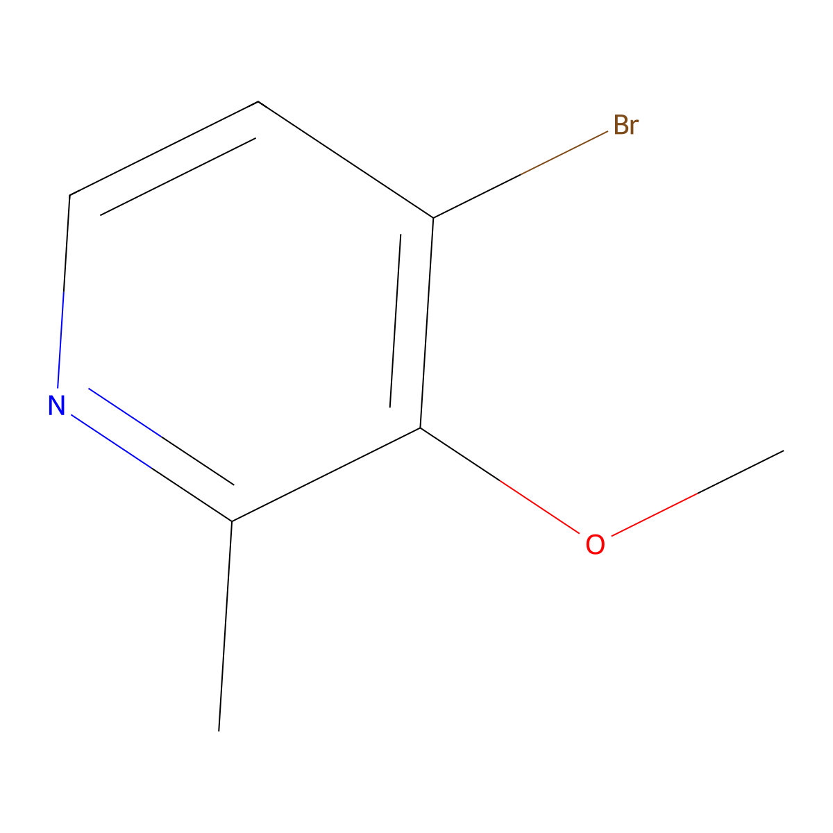 4-Bromo-3-methoxy-2-methylpyridine molecular structure, CAS 1227592-47-3