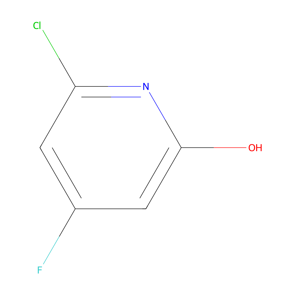 6-Chloro-4-fluoropyridin-2-OL molecular structure, CAS 1227592-73-5