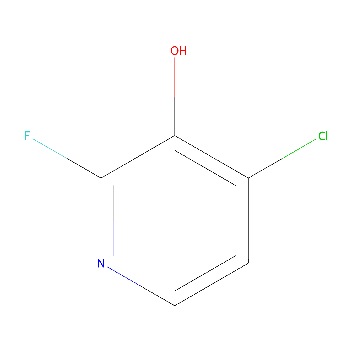 4-Chloro-2-fluoropyridin-3-OL molecular structure, CAS 1227592-74-6