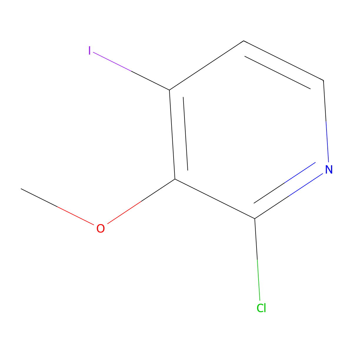 2-Chloro-4-iodo-3-methoxypyridine molecular structure, CAS 1227592-88-2