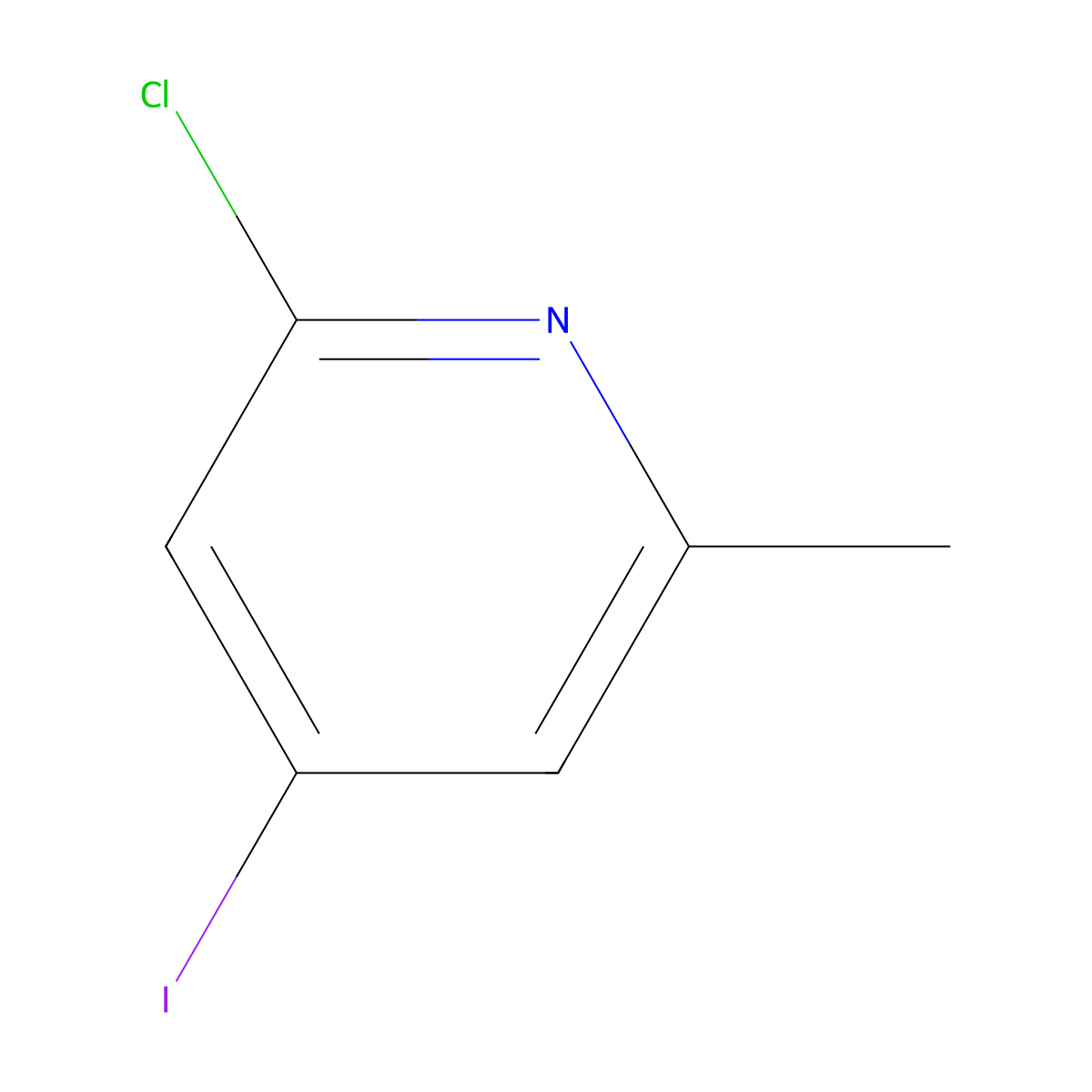 2-Chloro-4-iodo-6-methylpyridine molecular structure, CAS 1227592-89-3