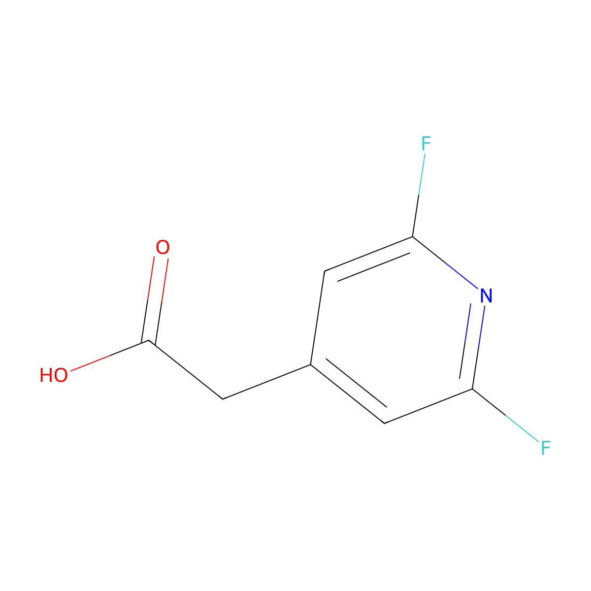 2-(2,6-Difluoropyridin-4-yl)acetic acid molecular structure, CAS 1227592-99-5