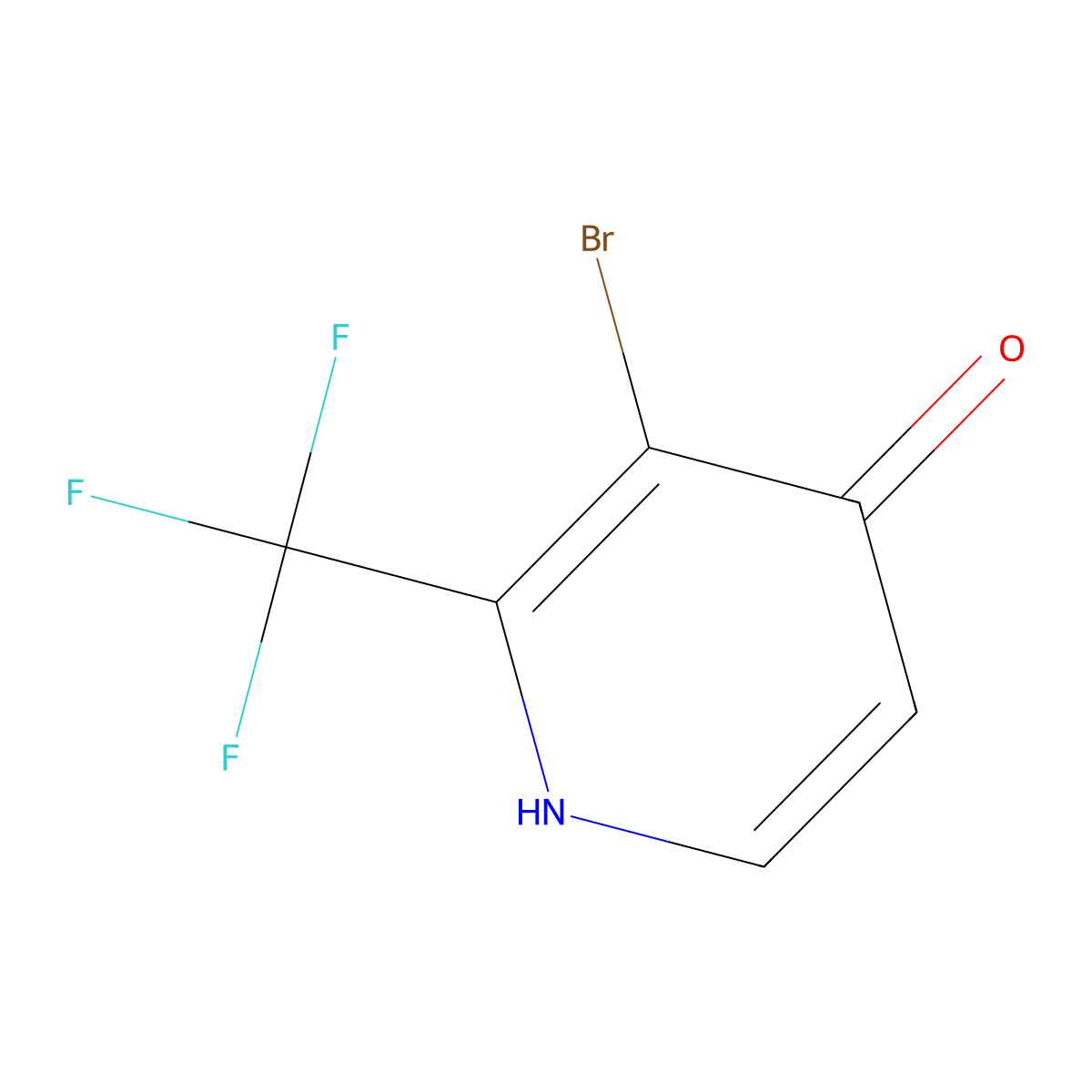 3-Bromo-4-hydroxy-2-(trifluoromethyl)pyridine molecular structure, CAS 1227593-40-9