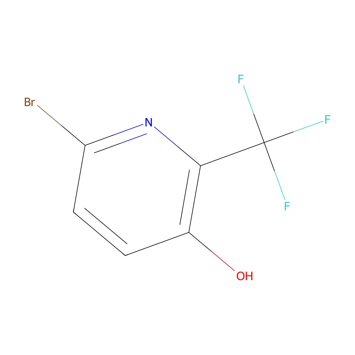 6-Bromo-2-(trifluoromethyl)pyridin-3-ol molecular structure, CAS 1227593-43-2