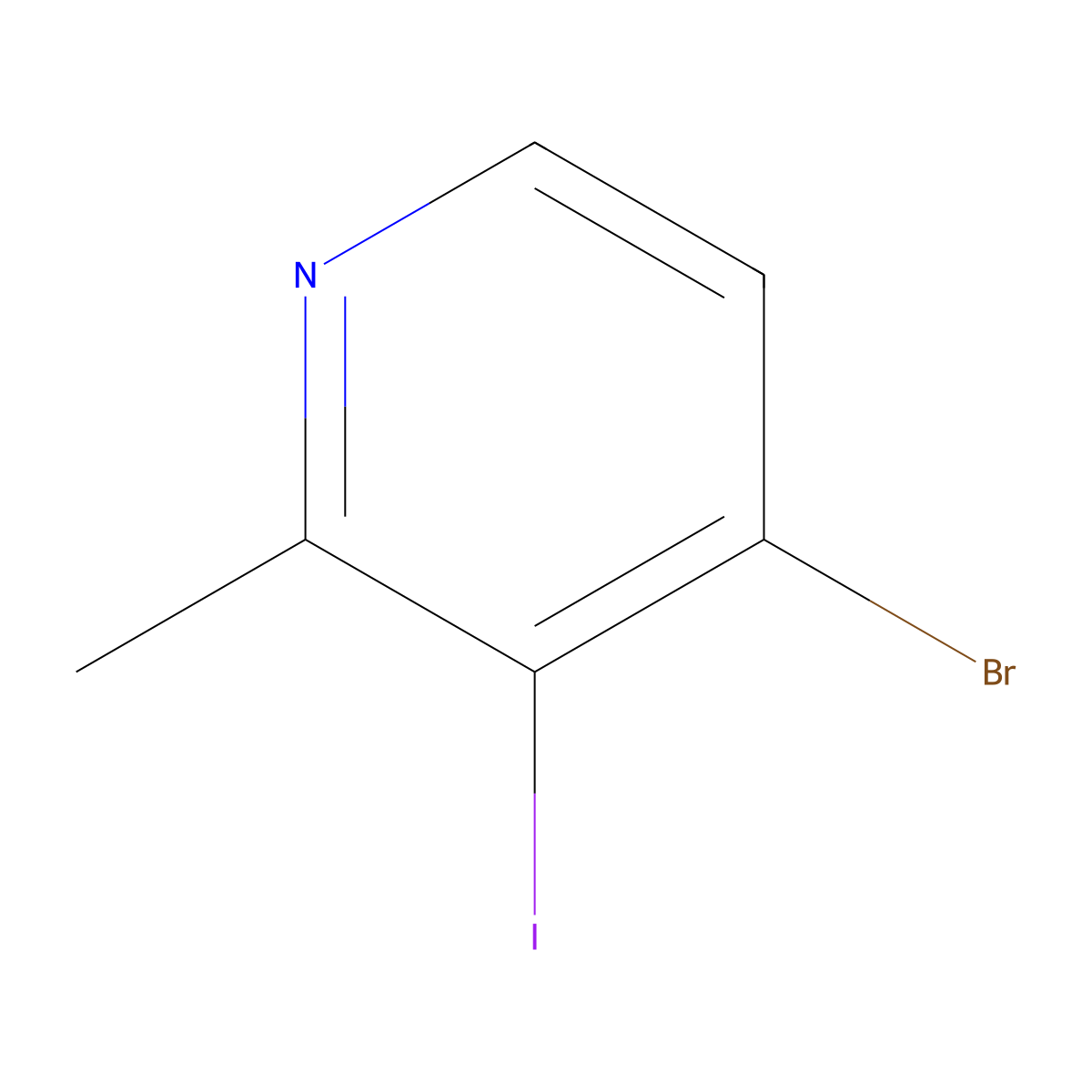 4-Bromo-3-iodo-2-methylpyridine molecular structure, CAS 1227593-48-7