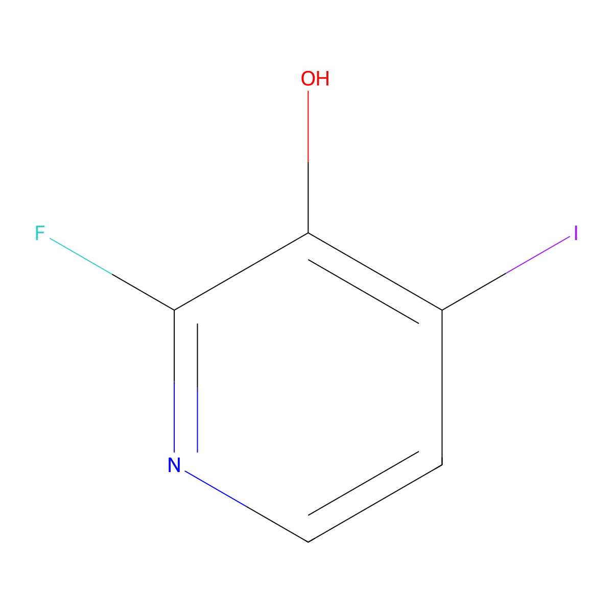 2-Fluoro-4-iodopyridin-3-ol molecular structure, CAS 1227593-95-4