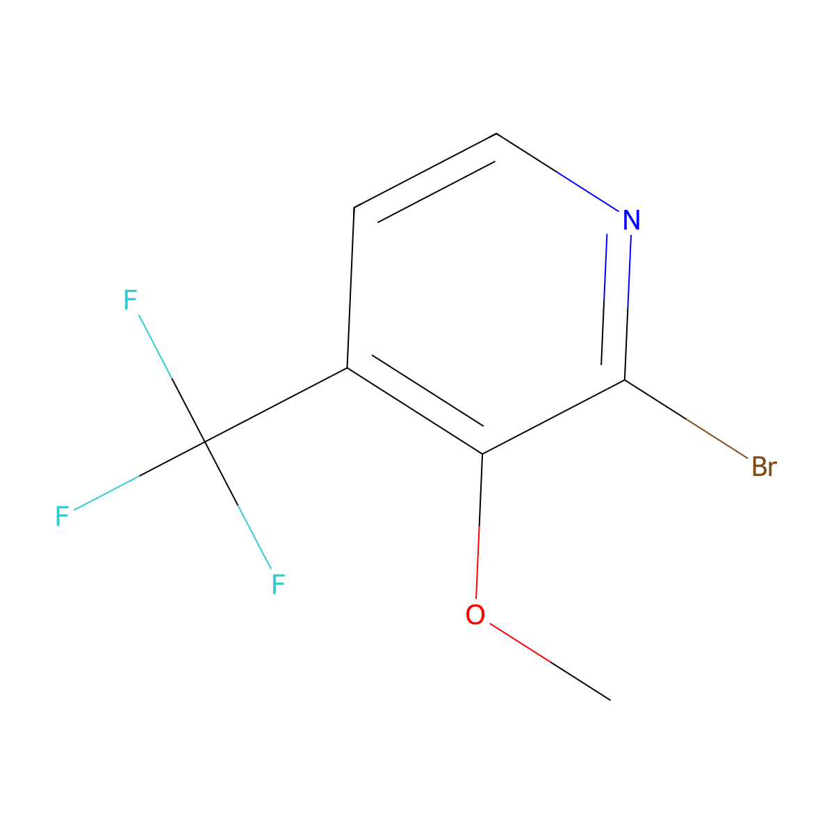 2-Bromo-3-methoxy-4-(trifluoromethyl)pyridine molecular structure, CAS 1227593-98-7