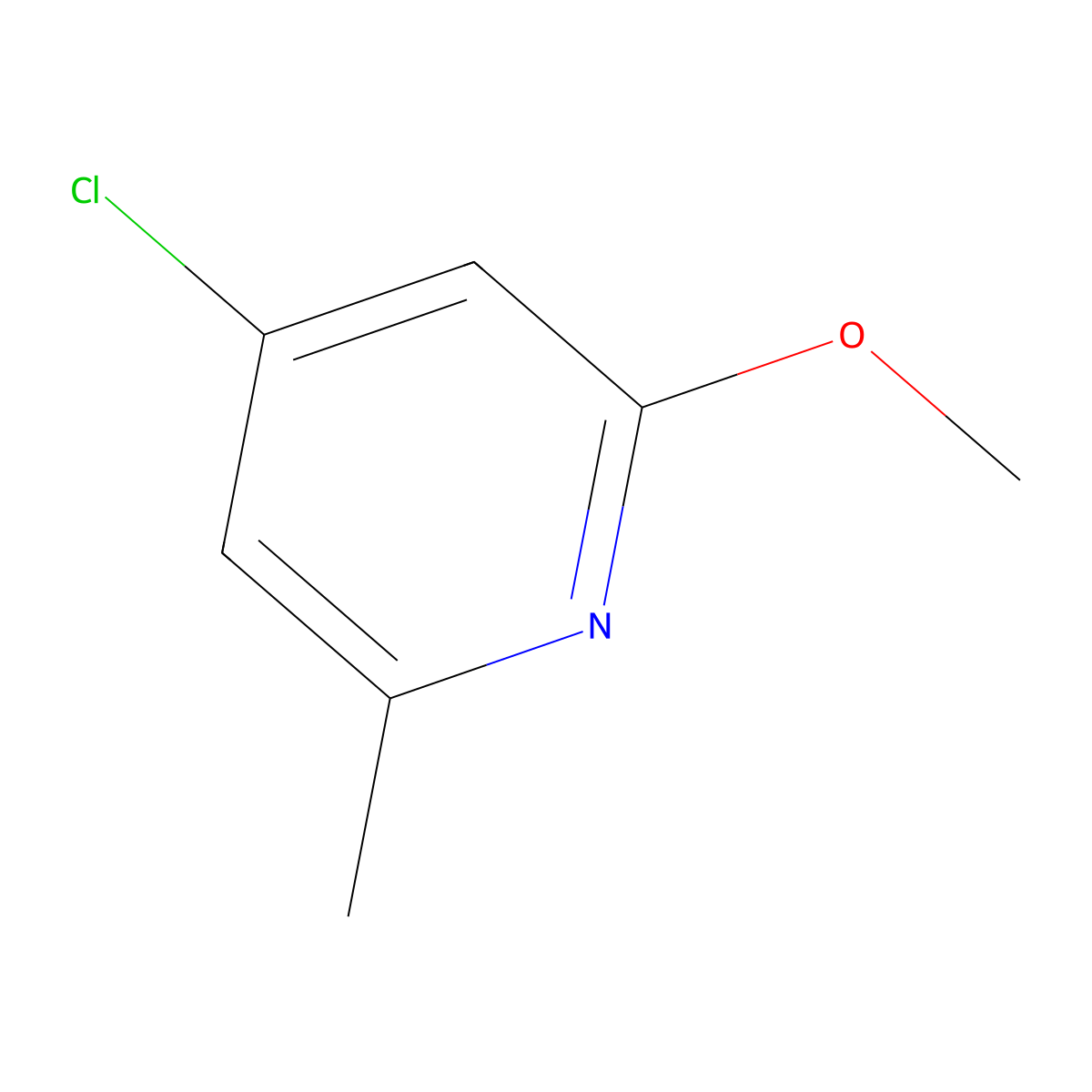 4-Chloro-2-methoxy-6-methylpyridine molecular structure, CAS 1227594-01-5