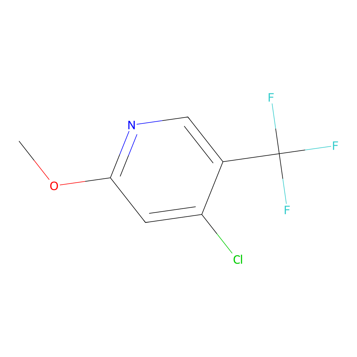 4-Chloro-2-methoxy-5-(trifluoromethyl)pyridine molecular structure, CAS 1227594-11-7