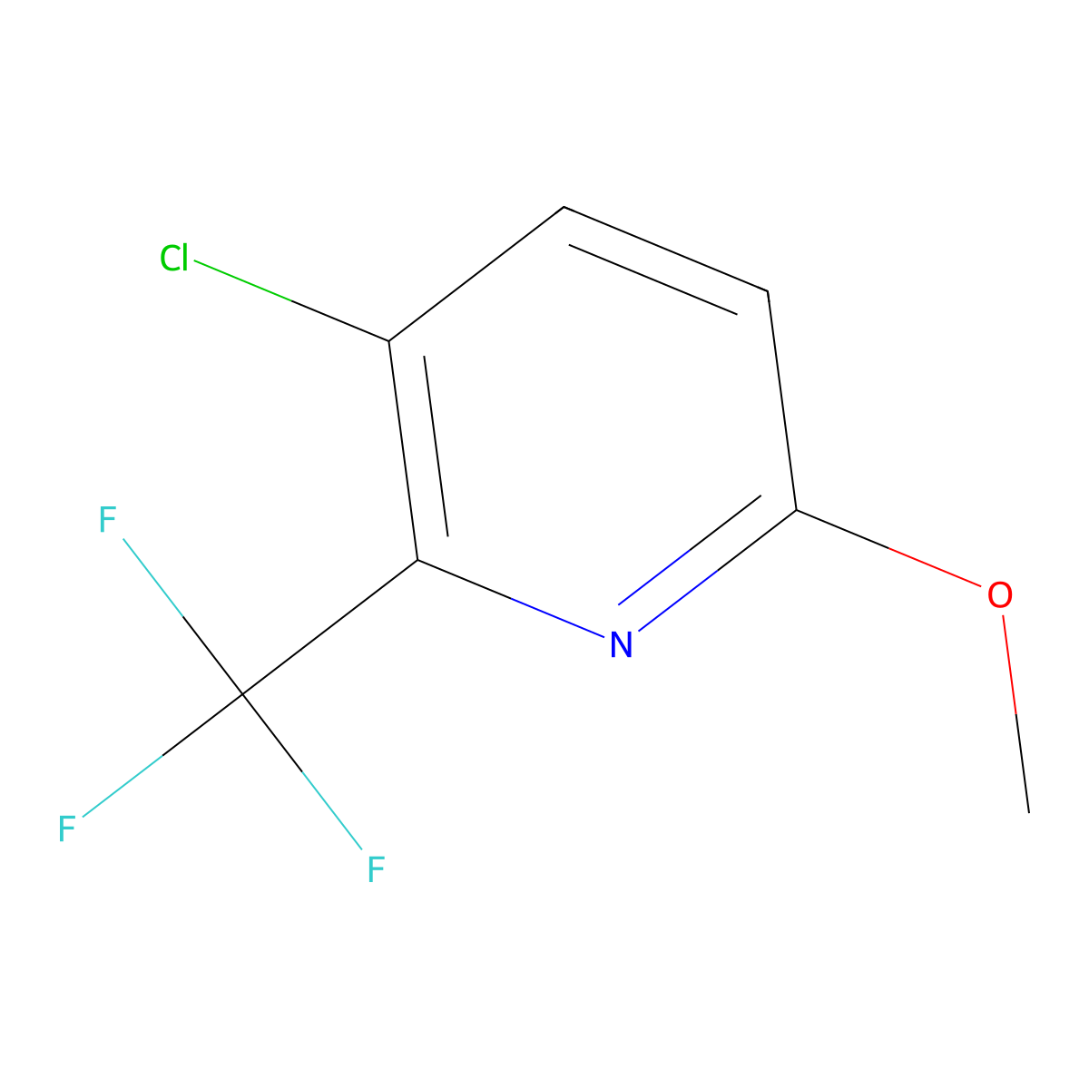 3-Chloro-6-methoxy-2-(trifluoromethyl)pyridine molecular structure, CAS 1227594-17-3