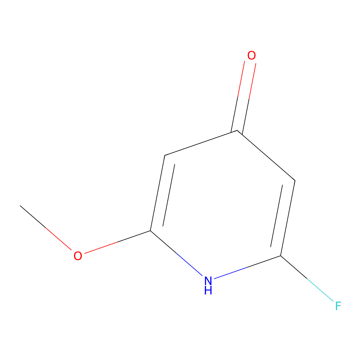 2-Fluoro-6-methoxy-4-pyridinol molecular structure, CAS 1227594-20-8