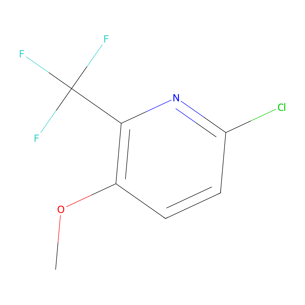 6-Chloro-3-methoxy-2-(trifluoromethyl)pyridine molecular structure, CAS 1227594-33-3
