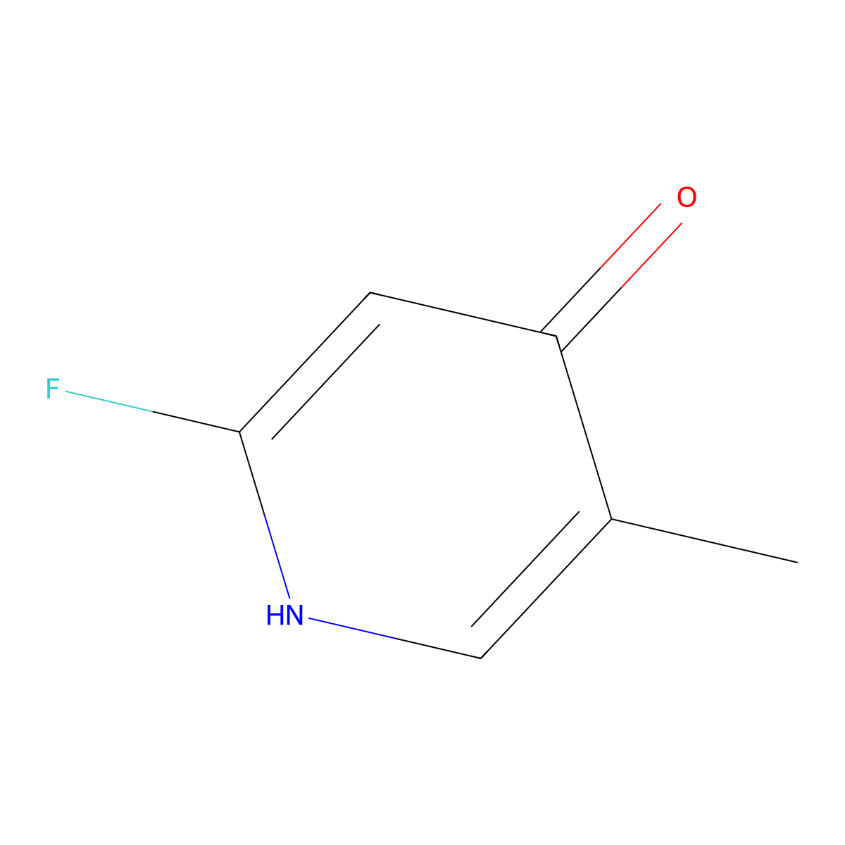 2-Fluoro-5-methylpyridin-4-OL molecular structure, CAS 1227594-35-5