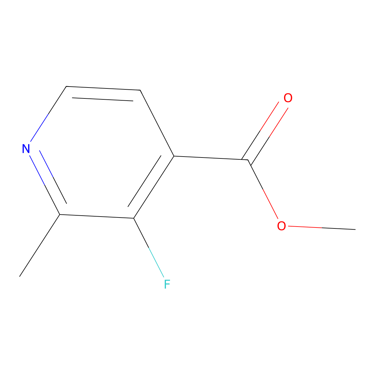 Methyl 3-fluoro-2-methylpyridine-4-carboxylate molecular structure, CAS 1227594-42-4