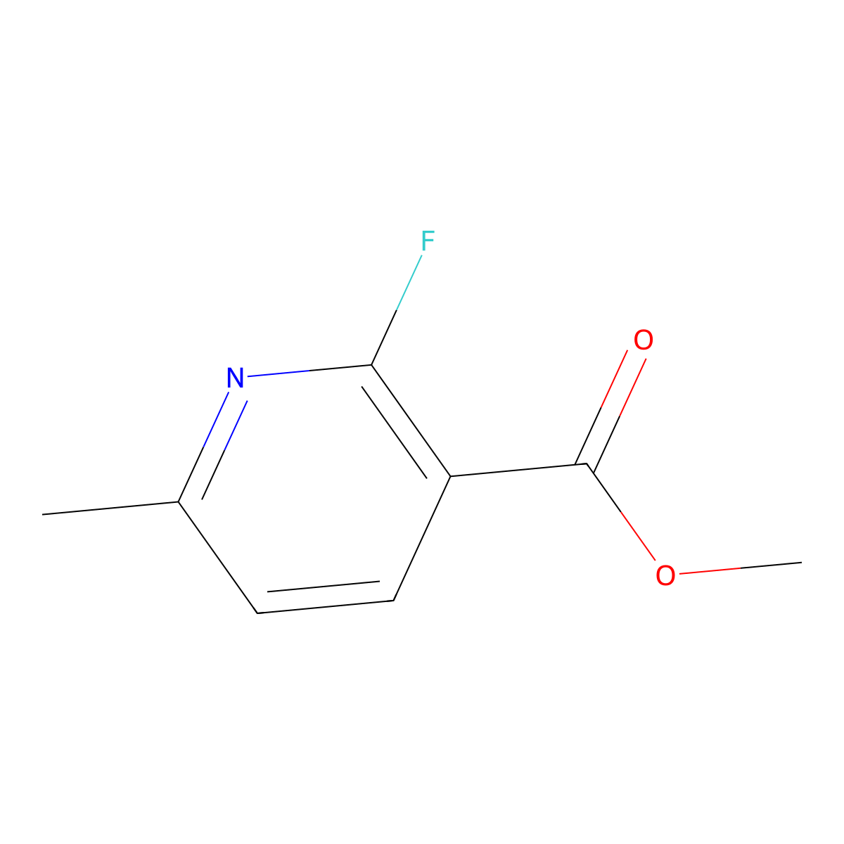 Methyl 2-fluoro-6-methylnicotinate molecular structure, CAS 1227594-45-7