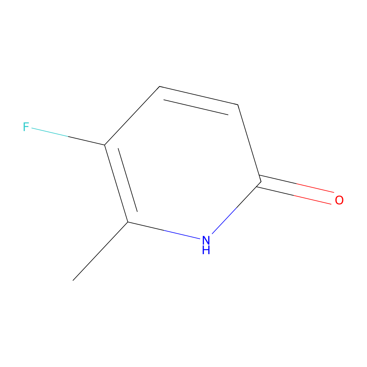 5-Fluoro-6-methylpyridin-2(1H)-one molecular structure, CAS 1227594-46-8