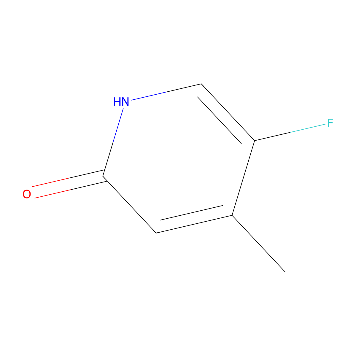 5-Fluoro-2-hydroxy-4-methylpyridine molecular structure, CAS 1227594-48-0