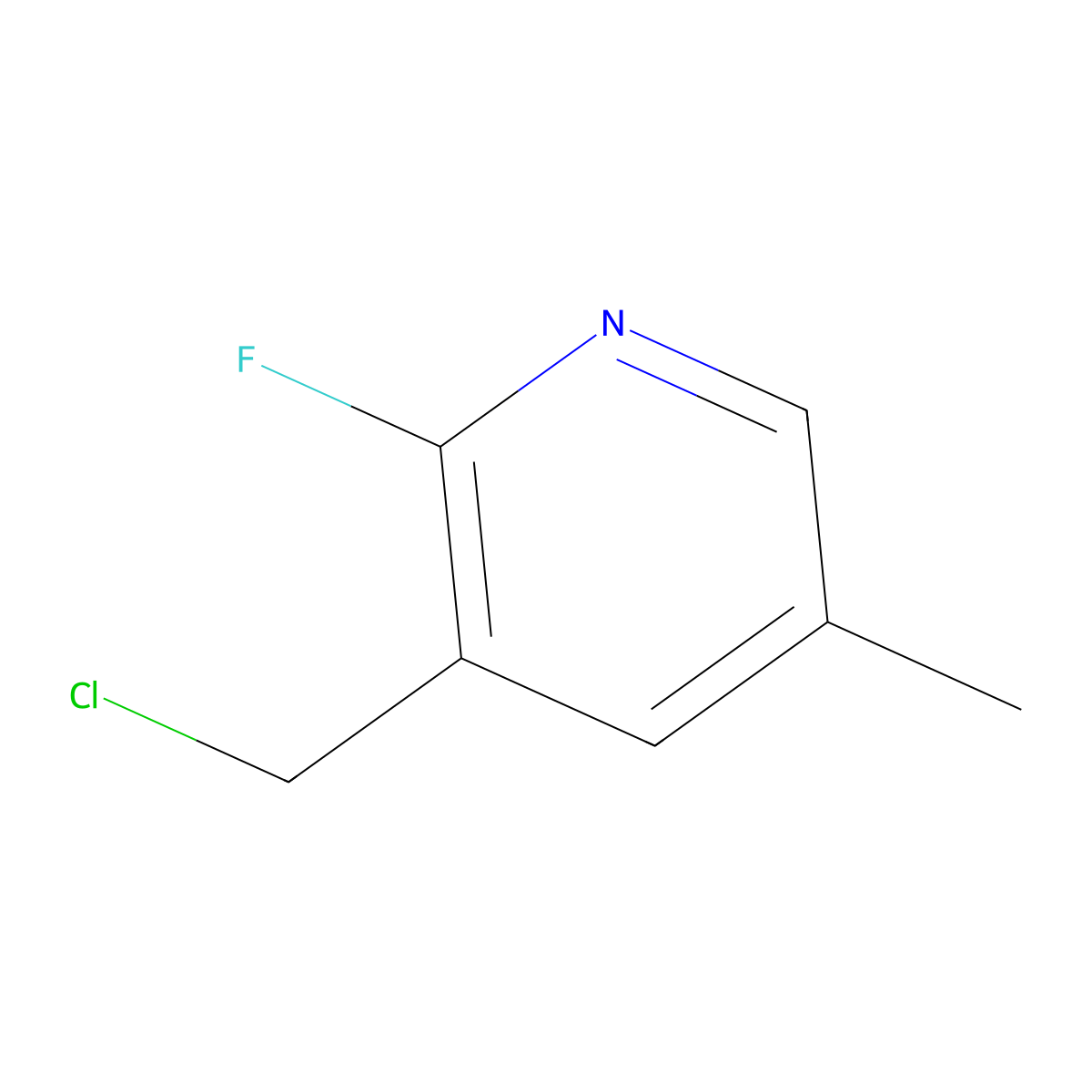 3-(Chloromethyl)-2-fluoro-5-methylpyridine molecular structure, CAS 1227594-57-1