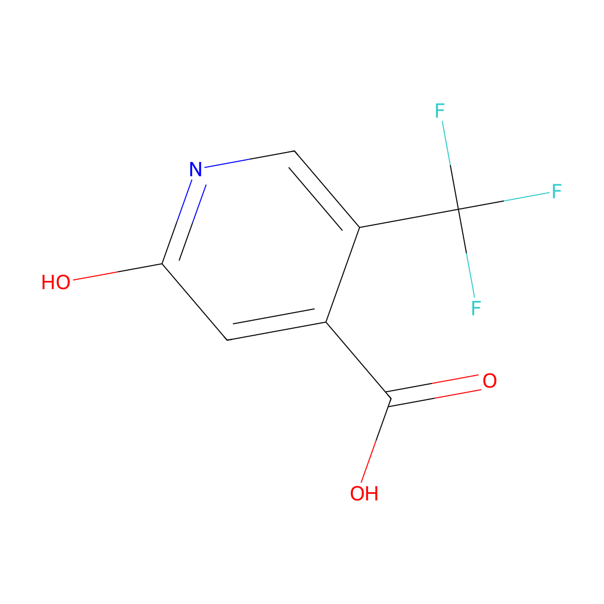 2-Hydroxy-5-(trifluoromethyl)isonicotinic acid molecular structure, CAS 1227594-58-2