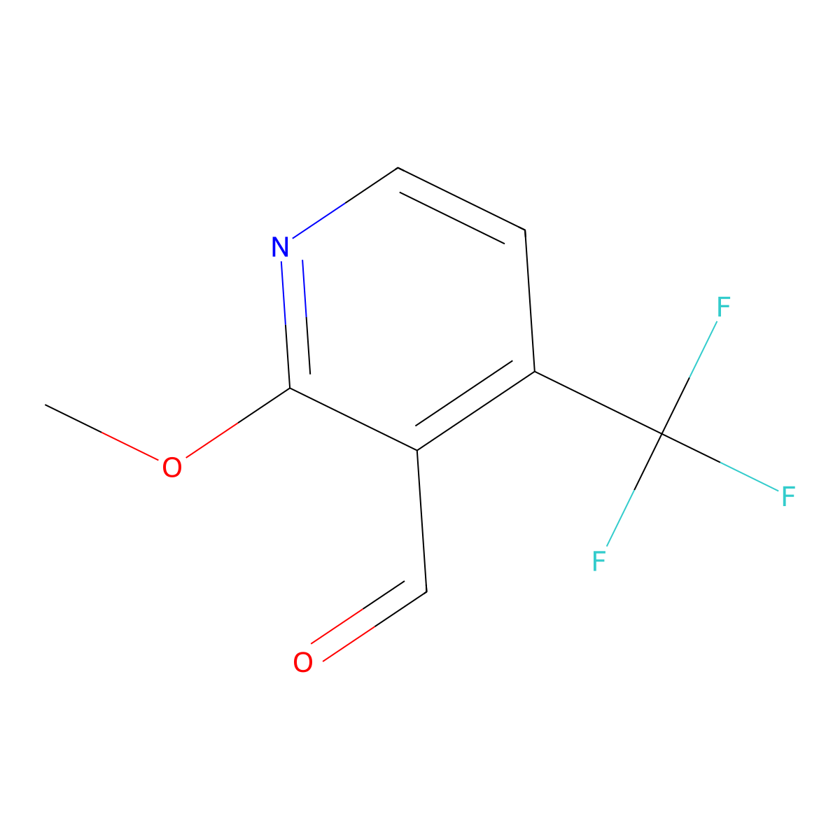 2-Methoxy-4-(trifluoromethyl)nicotinaldehyde molecular structure, CAS 1227594-83-3