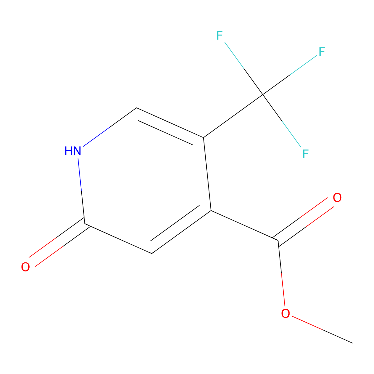 Methyl 2-hydroxy-5-(trifluoromethyl)isonicotinate molecular structure, CAS 1227594-84-4