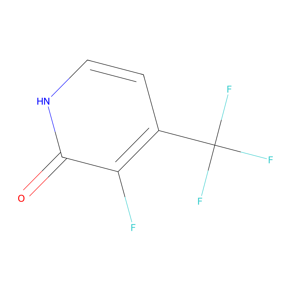 3-Fluoro-4-(trifluoromethyl)pyridin-2-ol molecular structure, CAS 1227594-89-9
