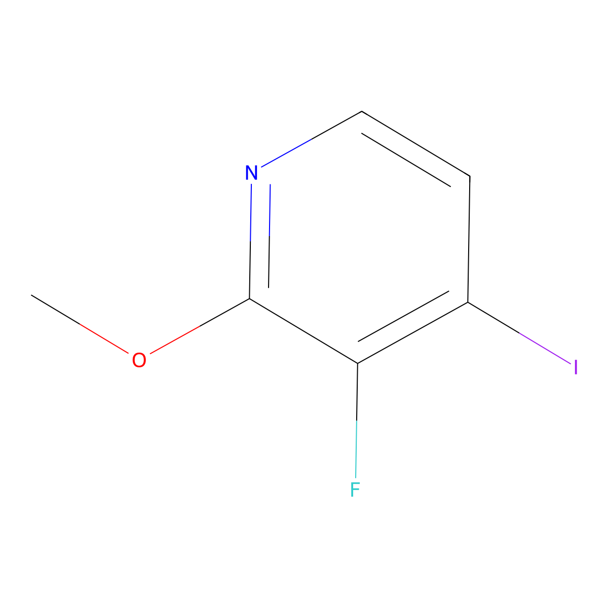3-Fluoro-4-iodo-2-methoxypyridine molecular structure, CAS 1227595-09-6