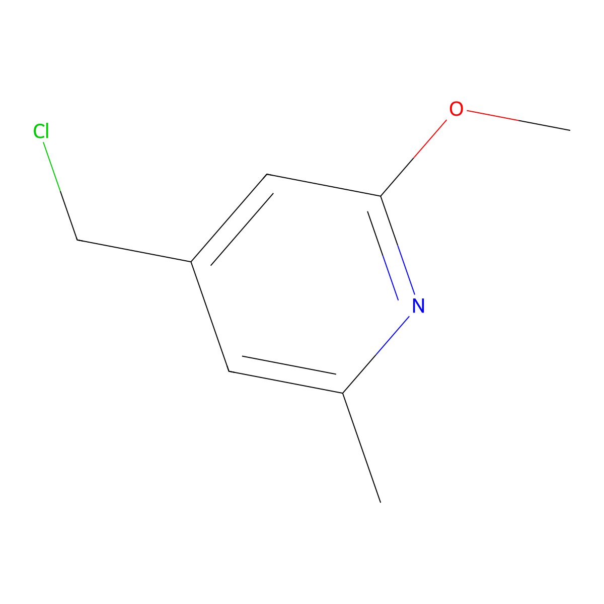 4-(Chloromethyl)-2-methoxy-6-methylpyridine molecular structure, CAS 1227595-34-7