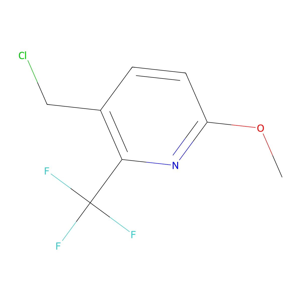 3-(Chloromethyl)-6-methoxy-2-(trifluoromethyl)pyridine molecular structure, CAS 1227595-48-3