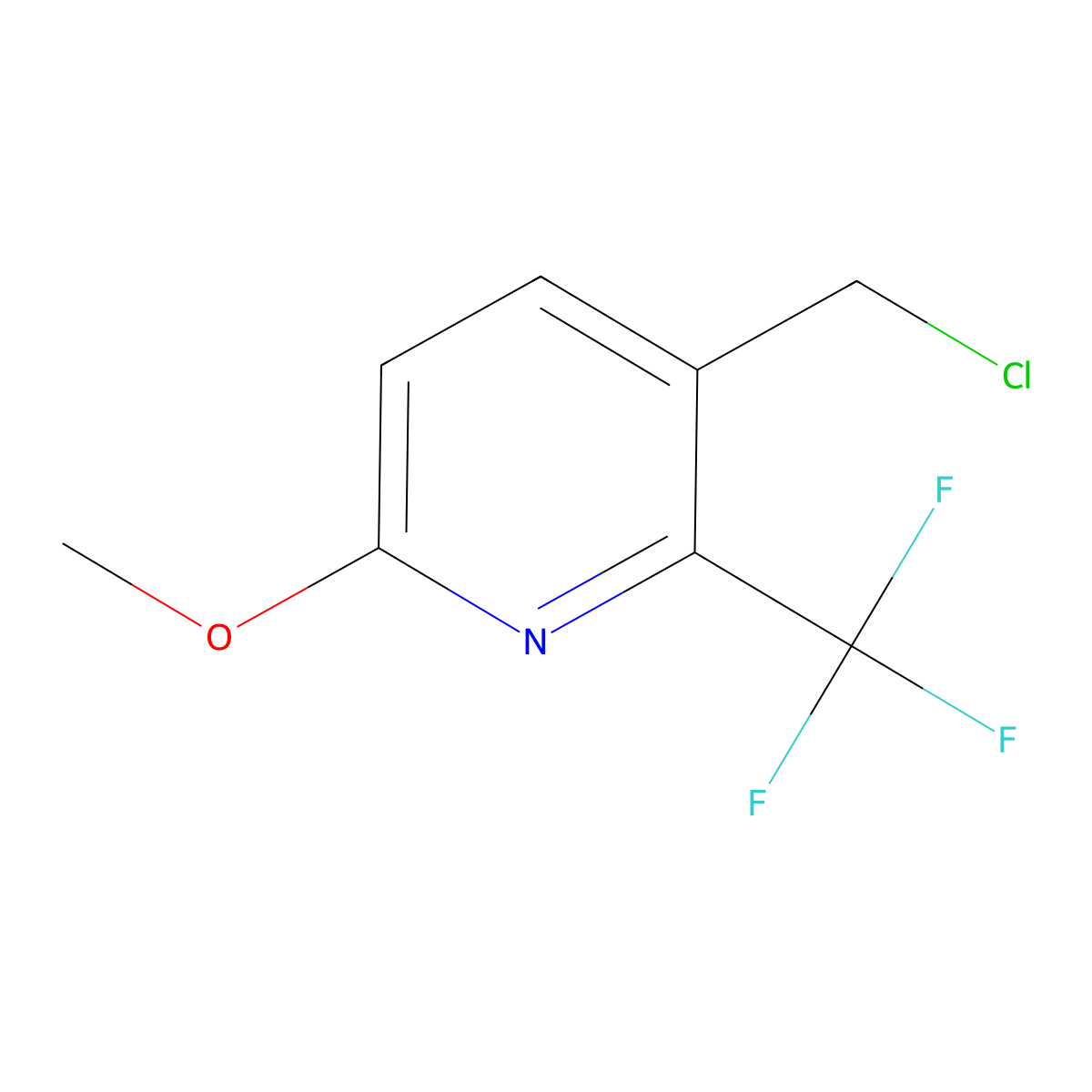 3-(Chloromethyl)-6-methoxy-2-(trifluoromethyl)pyridine molecular structure, CAS 1227595-48-3
