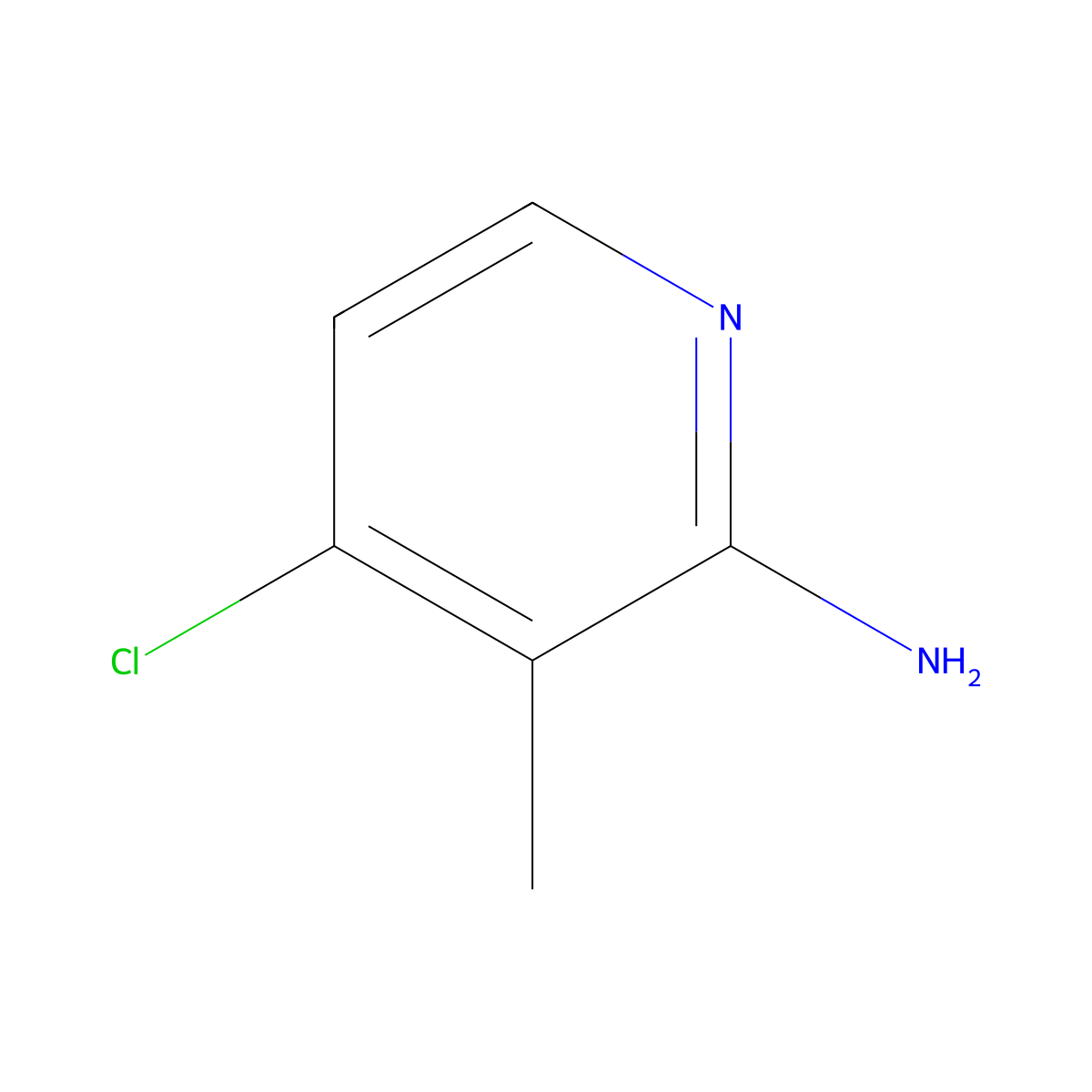 4-Chloro-3-methylpyridin-2-amine molecular structure, CAS 1227595-52-9