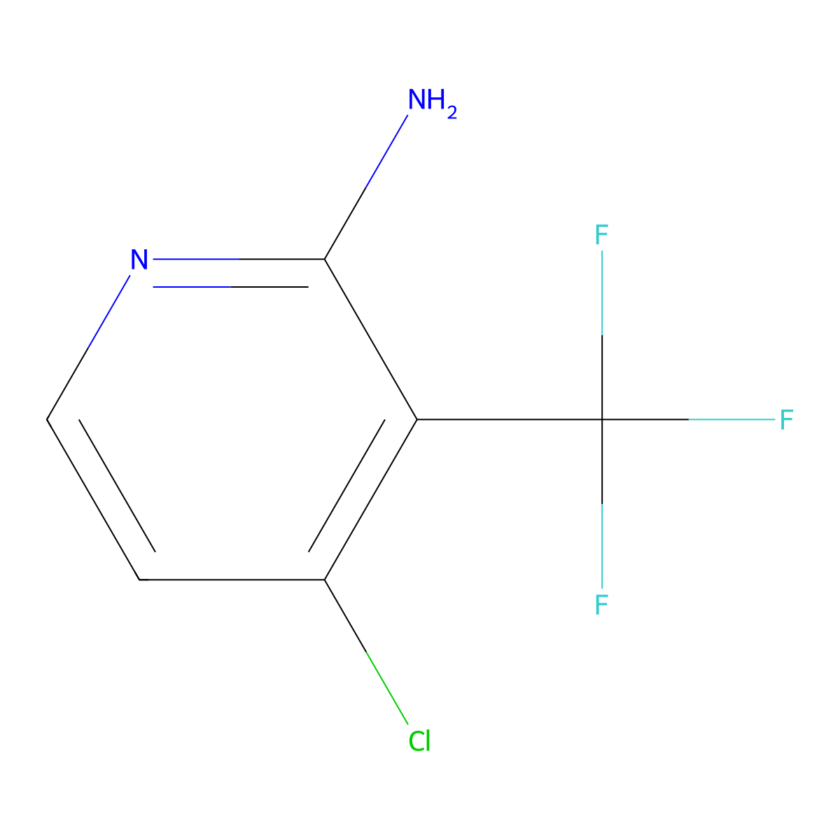 2-Amino-4-chloro-3-(trifluoromethyl)pyridine molecular structure, CAS 1227595-65-4