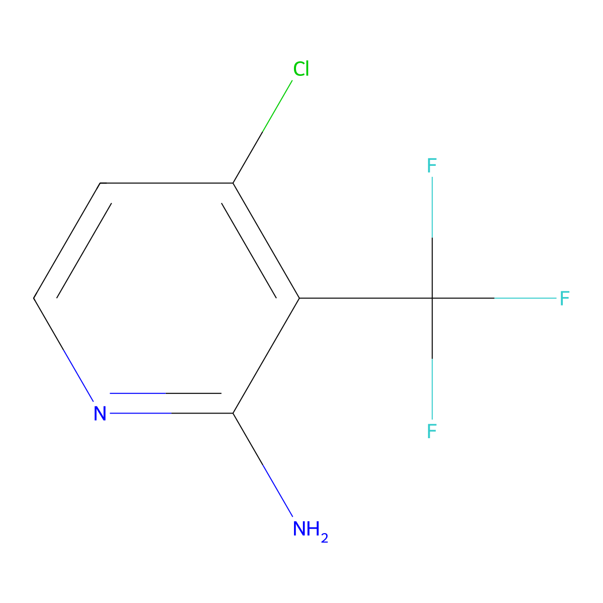 2-Amino-4-chloro-3-(trifluoromethyl)pyridine molecular structure, CAS 1227595-65-4