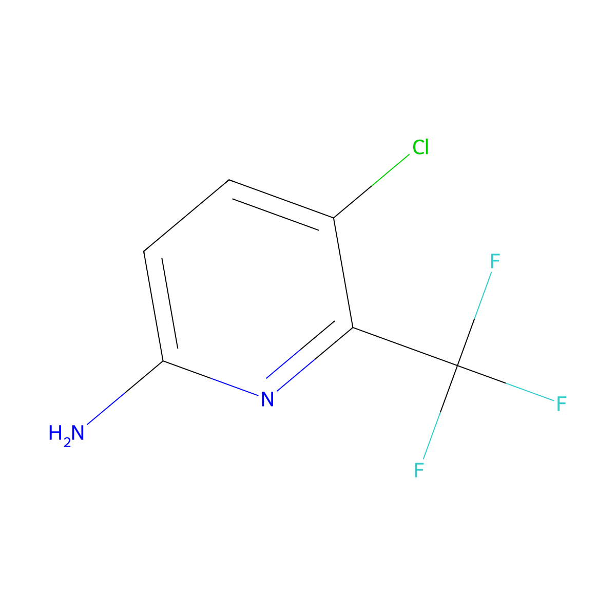 5-Chloro-6-(trifluoromethyl)pyridin-2-amine molecular structure, CAS 1227595-72-3