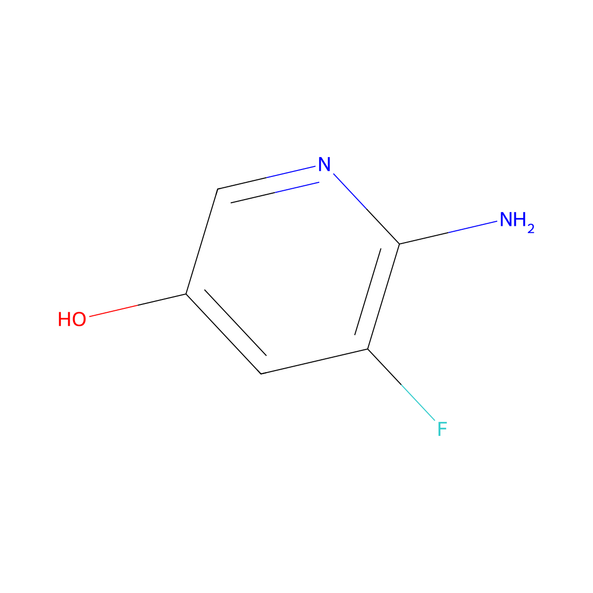6-Amino-5-fluoropyridin-3-ol molecular structure, CAS 1227595-77-8