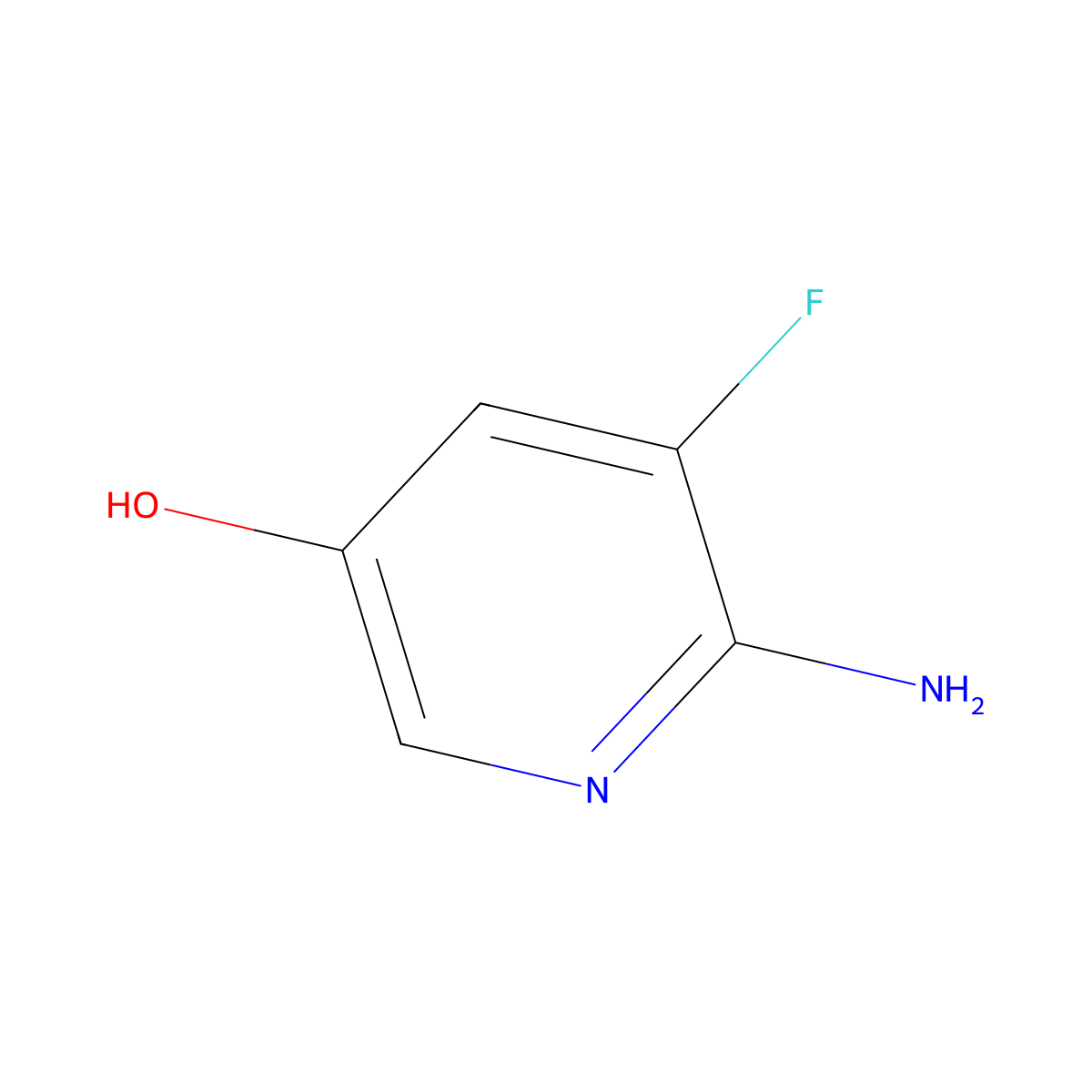 6-Amino-5-fluoropyridin-3-ol molecular structure, CAS 1227595-77-8