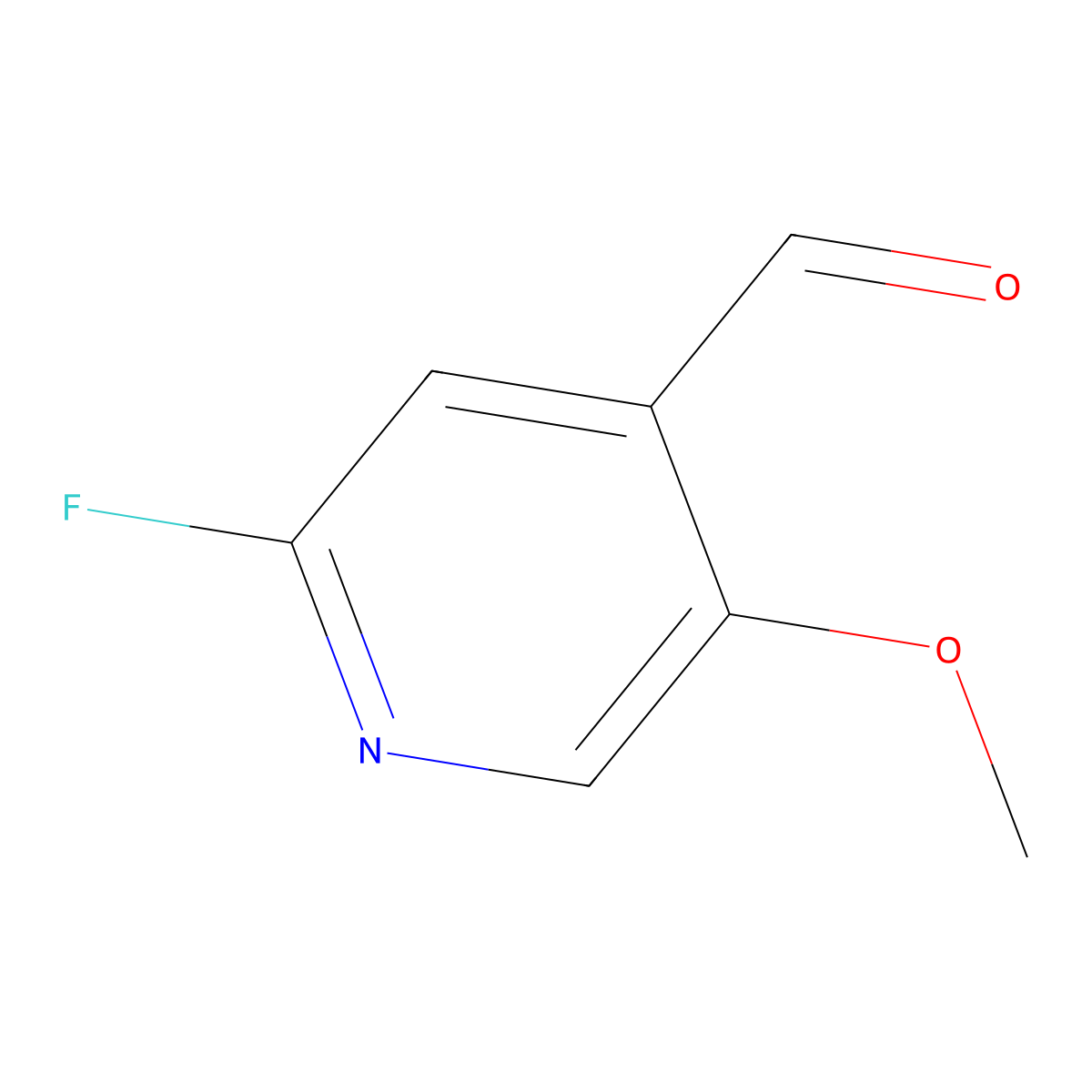 2-Fluoro-5-methoxypyridine-4-carboxaldehyde molecular structure, CAS 1227595-94-9