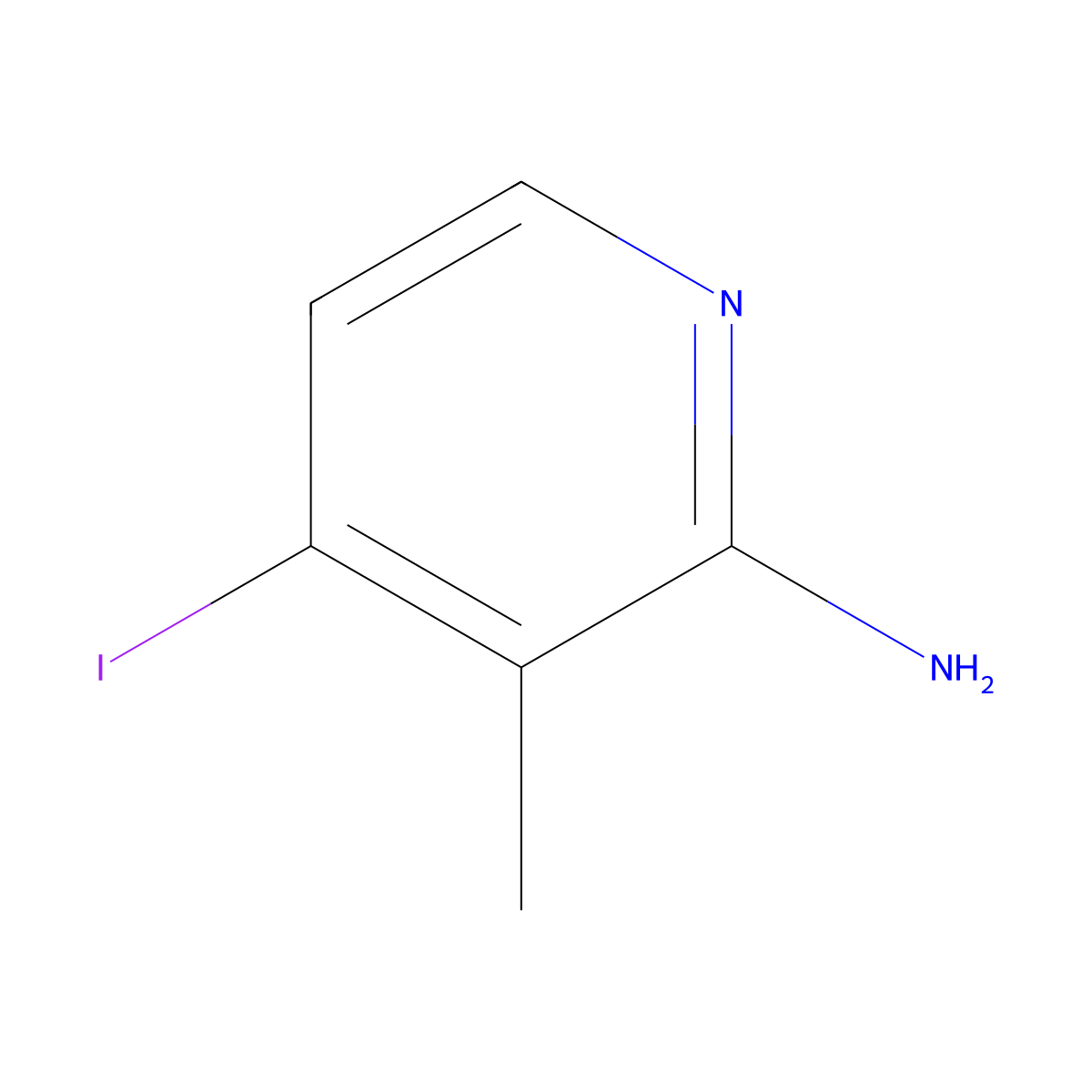4-Iodo-3-methylpyridin-2-amine molecular structure, CAS 1227595-97-2