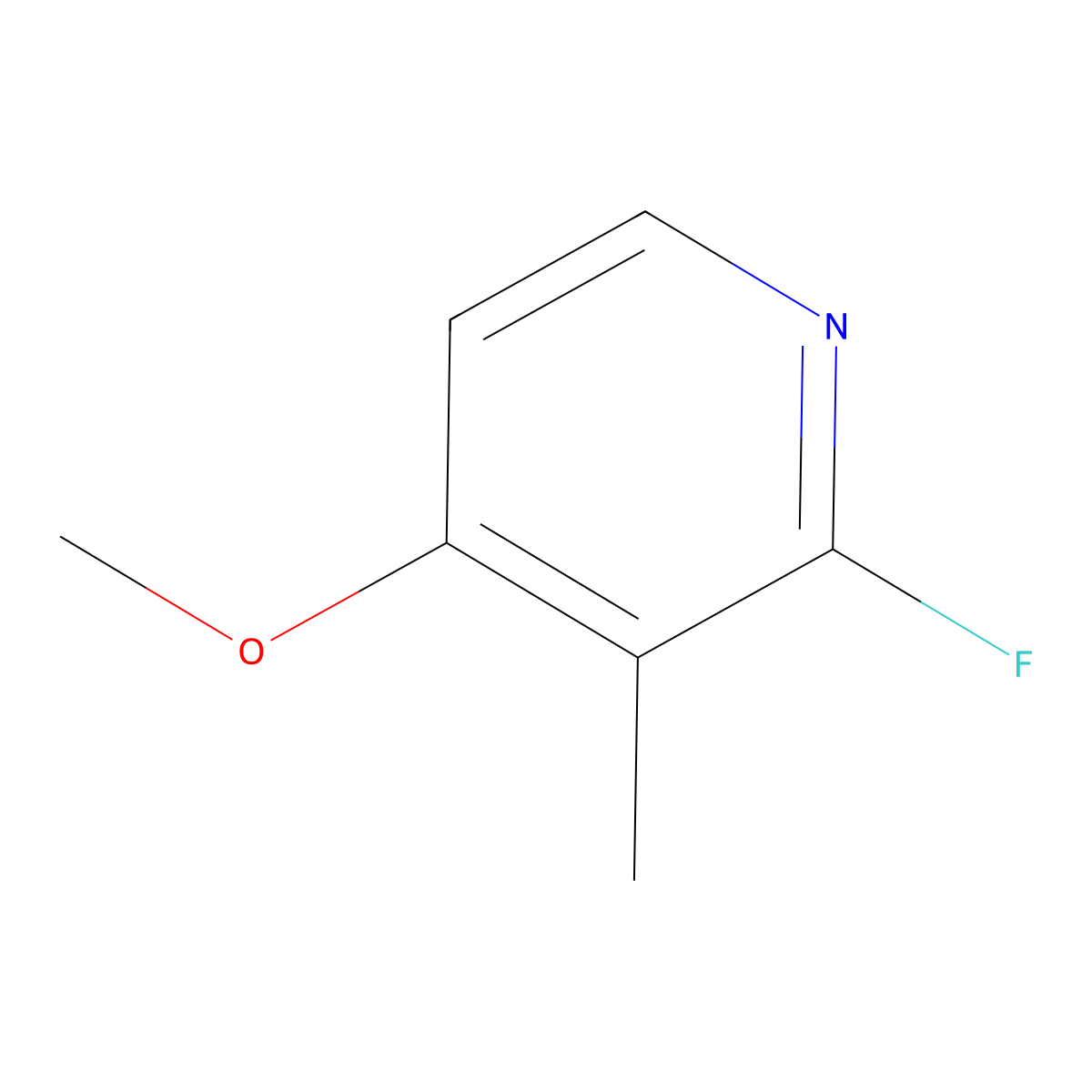2-Fluoro-4-methoxy-3-methylpyridine molecular structure, CAS 1227596-00-0