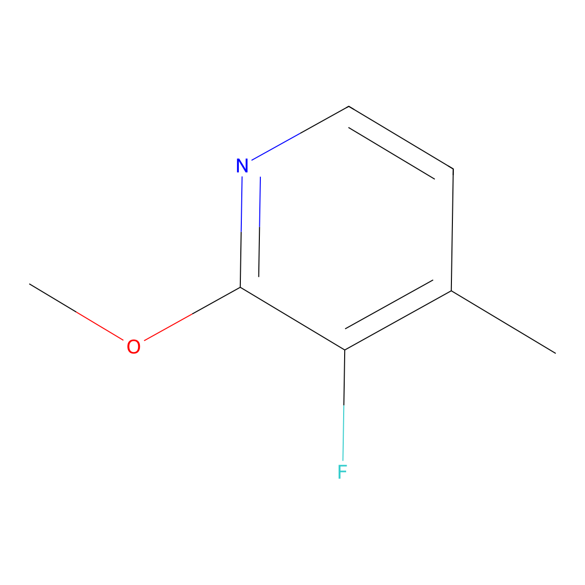 3-Fluoro-2-methoxy-4-methylpyridine molecular structure, CAS 1227596-07-7