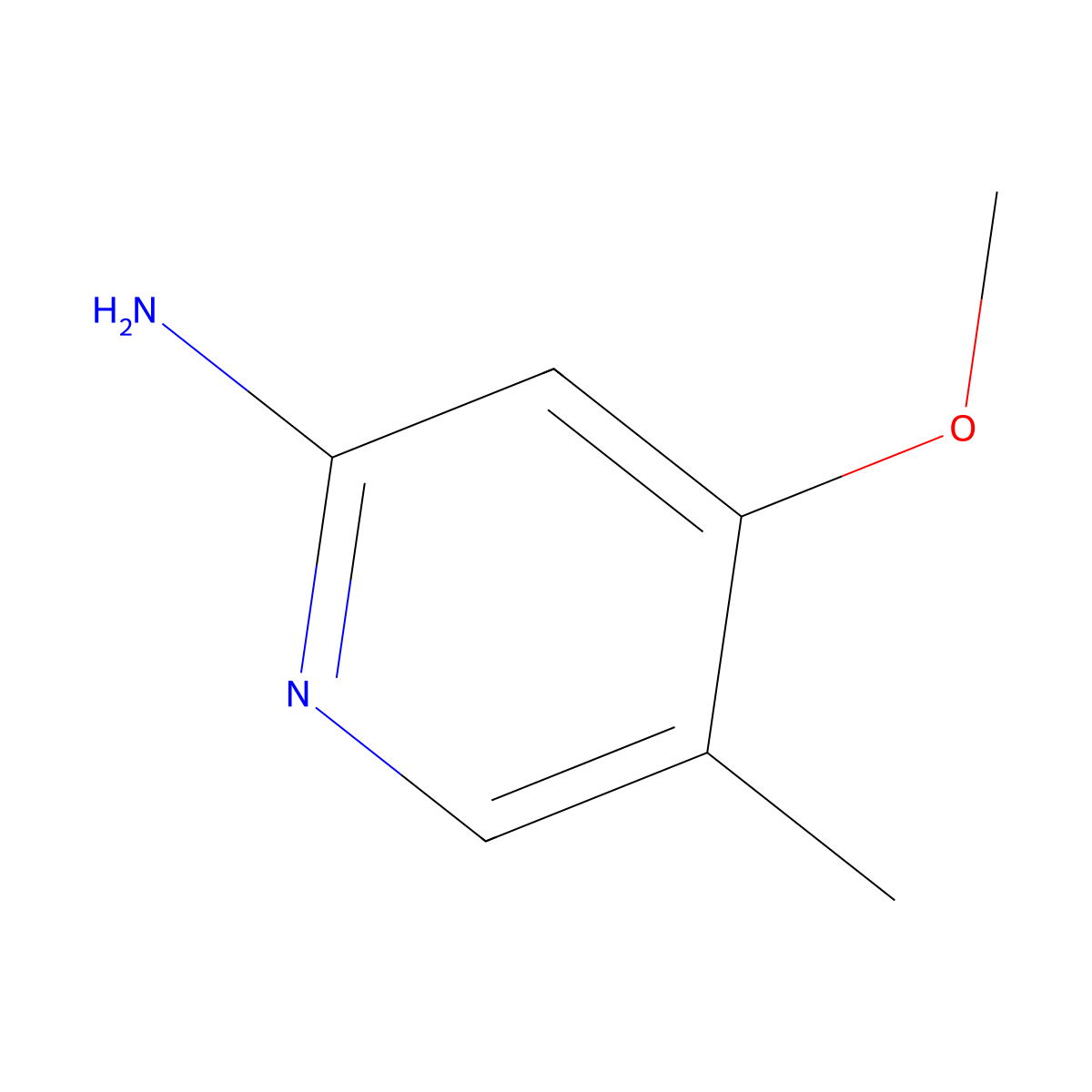 4-Methoxy-5-methyl-pyridin-2-ylamine molecular structure, CAS 1227596-27-1