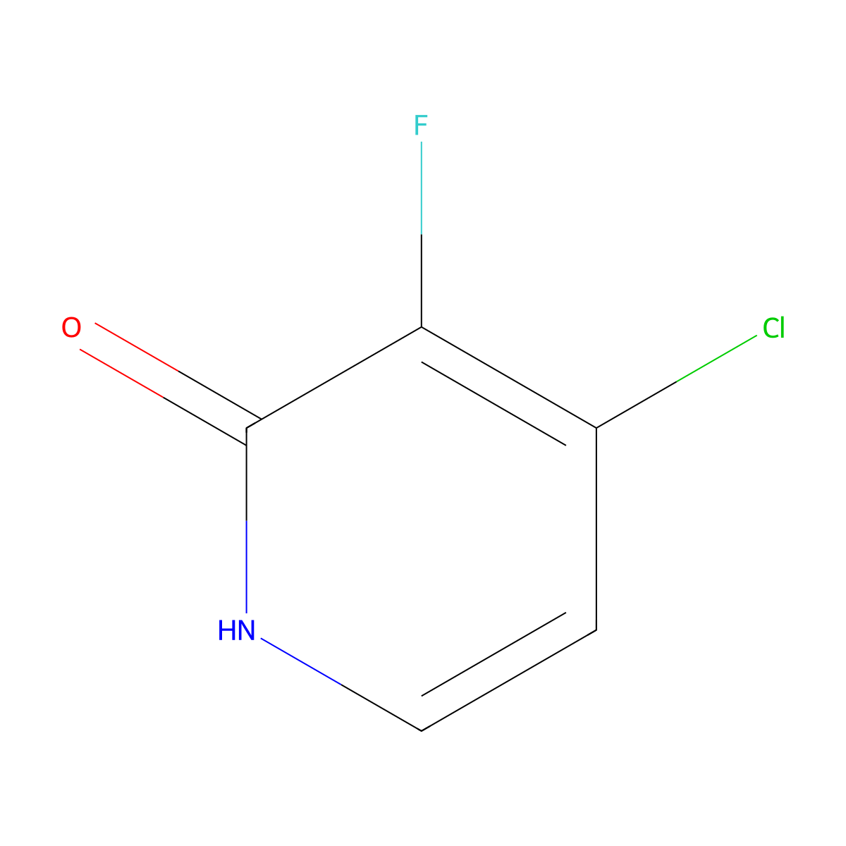 4-Chloro-3-fluoropyridin-2-OL molecular structure, CAS 1227596-29-3