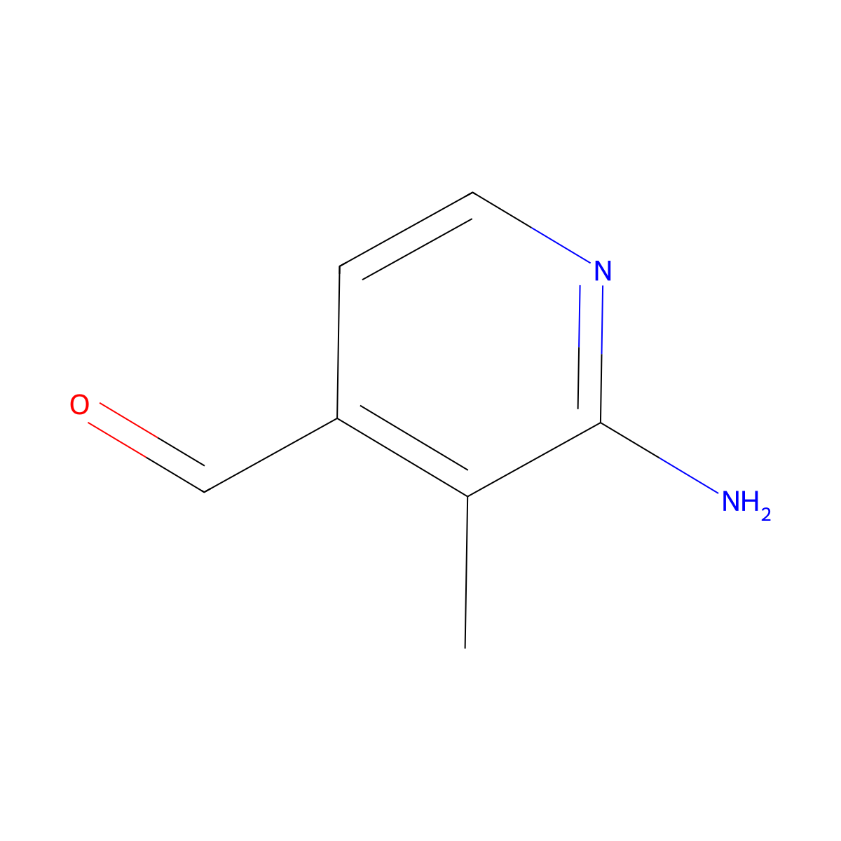 2-Amino-3-methylisonicotinaldehyde molecular structure, CAS 1227596-46-4